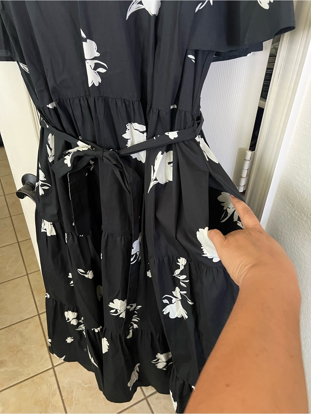 NWT Sugarlips Fleur Noir Escondido Tiered Shift Midi Dress Curve 2X - Picture 8 of 15